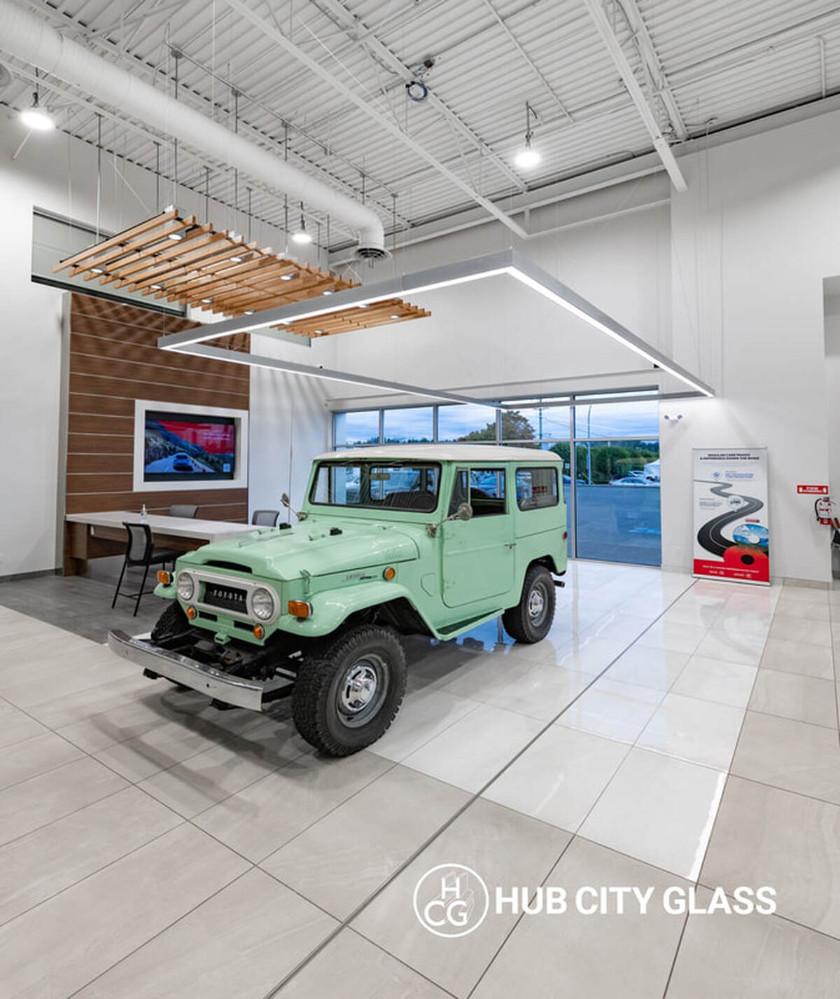 nanaimo glass commercial hub city installation design car dealership